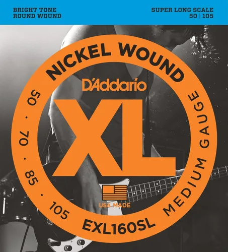 Miniatura 35 de D'Addario XL Nickel EXL170S - Cuerdas para bajo de 4 cuerdas con entonación perfecta, sensación uniforme, durabilidad potente, calibre 45-100