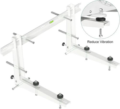 Miniatura 2 de Soporte de montaje en pared exterior para aire acondicionado mini split sin conductos, sistemas de bomba de calor, soporta hasta 330 libras