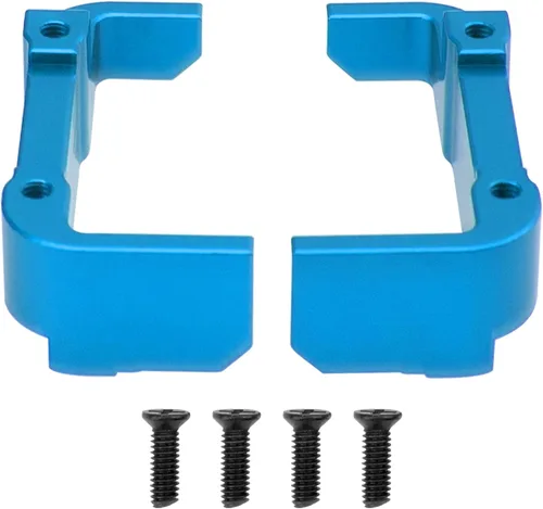 Miniatura 3 de Soporte de montaje de motor de metal y soporte de batería compatible con Wltoys 144001 144002 124016 124017 124019 124018 RC Car (azul)
