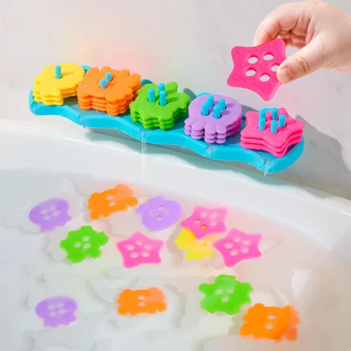 Juguetes de baño para niños de 1 a 3 años, 21 unidades | Juguetes de baño divertidos y sin moho para niños de 2 a 4 años | Clasificador educativo de
