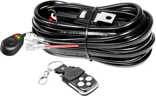 Miniatura 8 de SKYWORLD Kit de arnés de cableado de 1 cable de 10 pies para barra de luz de trabajo LED, interruptor de encendido/apagado de 14 V, kit de arnés