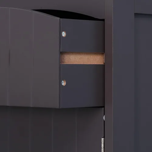 Miniatura 8 de HOMCOM Armario de almacenamiento para baño, unidad de almacenamiento de baño independiente, torre alta de lino con estantes y cajón de 3 niveles