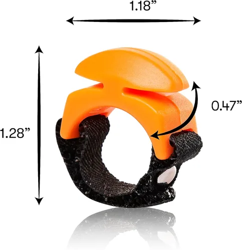 Miniatura 2 de Line Cutterz Anillo de cuchilla de cerámica patentado sin óxido, cortador de línea de pesca rápido Naranja resplandeciente y brilla en la oscuridad