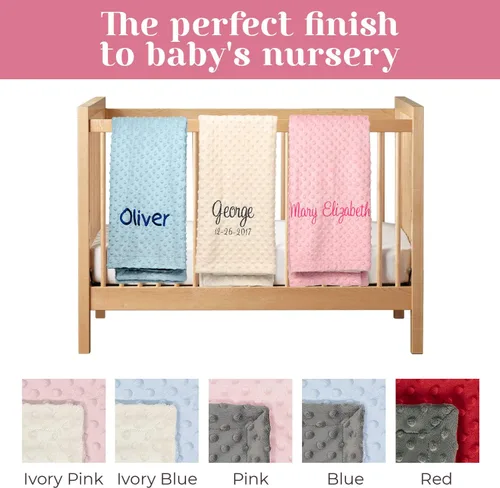 Miniatura 5 de berry bebe Manta de bebé personalizada para niñas y niños, se envía desde EE.UU., mantas de bebé personalizadas, regalos personalizados con nombre