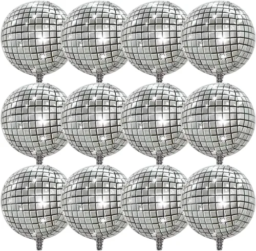 Miniatura 8 de FBQ Kit de arco de globos de discoteca 4D, globos de aluminio de disco de los años 70, 80, 90, fiesta de discoteca, aniversario, decoración