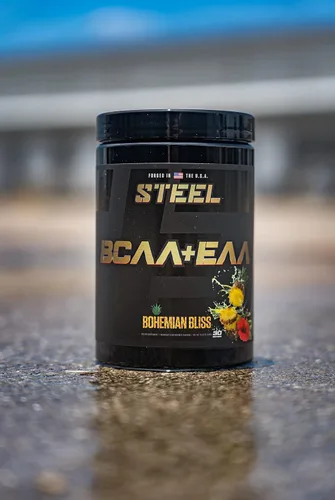 Miniatura 3 de Steel Supplements Polvo BCAA EAA de alto rendimiento Promueve el crecimiento muscular magro y la resistencia al entrenamiento Proporción 2:1:1