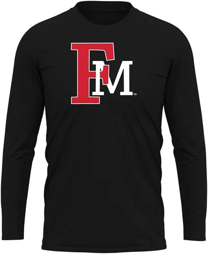 Miniatura 30 de Camisa deportiva de manga larga oficial de la NCAA Collegiate para hombre, colección negra con logotipo primario