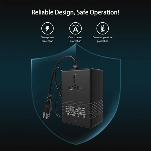 Miniatura 6 de 120 vatios, convertidor de voltaje de 110 V a 220 V, convertidor de voltaje de 110 a 220, transformador de paso ascendente de 110 V a 220 V