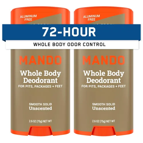 Miniatura 15 de Mando Desodorante para Todo el Cuerpo para Hombres - Barra Sólida Suave - Control de Olor por 72 Horas - Sin Aluminio, Sin Bicarbonato de Sodio