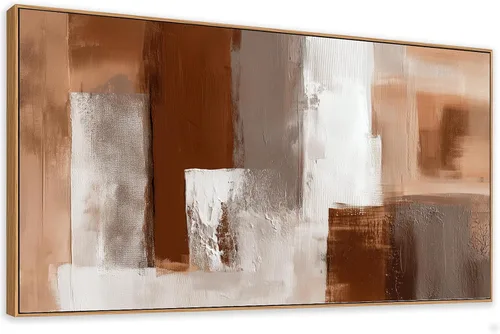Miniatura 9 de HUADAOART Arte para pared, pintura abstracta, arte moderno, fondo dorado y azul, impresiones en lienzo para sala de estar, dormitorio, obras de arte