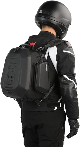 Miniatura 4 de Rhinowalk Bolsa Trasera para Motocicleta, Expandible de Cáscara Dura, Equipaje de Viaje de 12-18 L, Resistente al Agua, para Todo Tipo