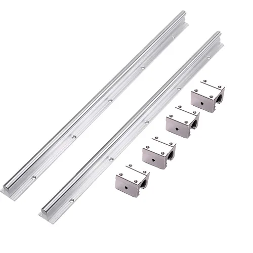 Miniatura 4 de 2 piezas de riel lineal de 39.370 in/39.4 pulgadas con 4 piezas SBR16UU Lineal Rodamiento deslizante Bloque CNC Piezas para varilla de eje
