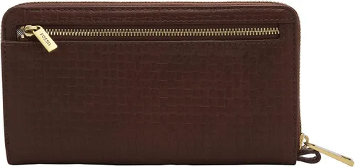 Miniatura 2 de Fossil Liza - Cartera de cuero con cremallera alrededor para mujer con correa retráctil para la muñeca