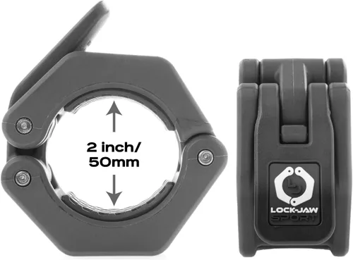 Miniatura 4 de Lock-Jaw Sport - Collar de barra olímpico - Abrazadera de barra de liberación rápida (rojo)
