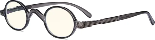 Miniatura 18 de Eyekepper Lentes de filtro de luz azul, lentes de computadora, lectores de bloqueo redondo pequeño con bisagras de resorte, Lente Lente