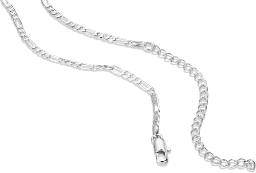 Miniatura 3 de PAVOI Collar ajustable de cadena de espiga y Figaro chapado en oro de 14 quilates con forma de clip