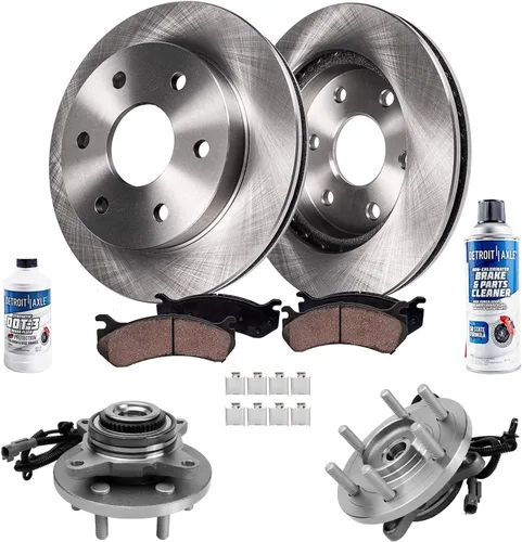 Miniatura 58 de Detroit Axle - Rotores de freno para Jeep Compass 2015-2022 Renegade 2016-2022 Fiat 500X 2016-2022, 2018, 2019, 2020, 2021. Reemplazo de rotores