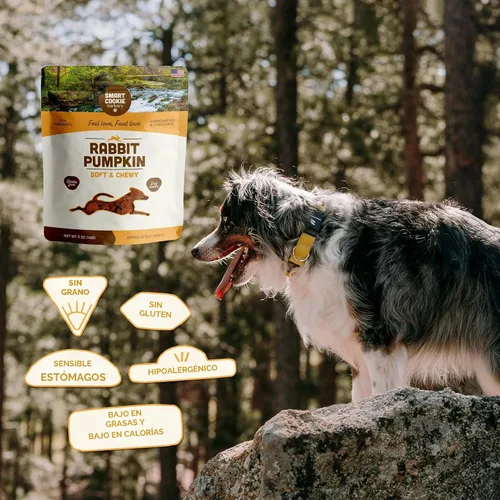 Miniatura 8 de Smart Cookie Golosinas Naturales para Perros - Conejo y Calabaza - Golosinas de Entrenamiento para Perros y Cachorros con Alergias, Estómagos