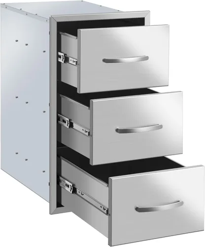 Miniatura 11 de Cajones de cocina para exteriores de 18 pulgadas de ancho x 24 pulgadas de alto x 23 pulgadas de profundidad, cajones de barbacoa de acceso