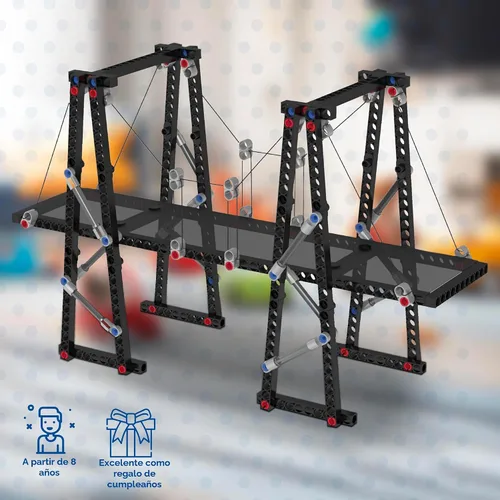 Miniatura 2 de Thames & Kosmos Ingeniería Estructural: Puentes y Rascacielos Kit de Ciencia e Ingeniería Construir 20 modelos Aprende sobre fuerza, carga