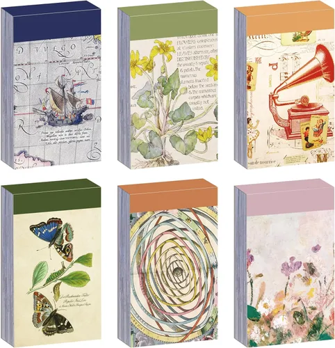 Miniatura 23 de 6 Juegos de 300 Piezas Libro de Calcomanías Washi para Diario, Paisajes Diarios Cosas de la Vida Viajes Calcomanías Vintage Estética Moda Juego
