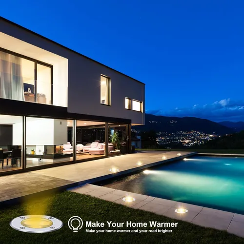 Miniatura 8 de Paquete de 4 luces LED de bajo voltaje de 3 W y 12 V, luz LED de paisaje impermeable IP67 luces de camino para exteriores, focos de árboles