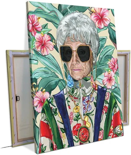 Miniatura 12 de Arte de pared de moda de los 80 con diseño dorado, póster para dormitorio de chicas, pintura en lienzo de chicas dorada, impresiones