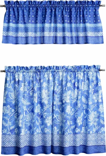 Miniatura 89 de Maison d' Hermine Juego de cortinas de cocina para ventanas, juego de cortinas de cocina 100% algodón, cenefas para el hogar [2 niveles