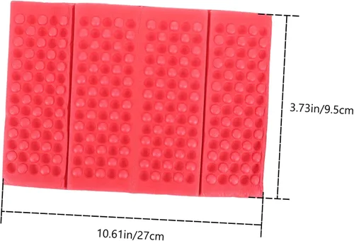 Miniatura 2 de INOOMP Cojín de asiento de camping impermeable para picnic, tapete de espuma gruesa XPE, color rojo, portátil, para acampar al aire libre, plegable