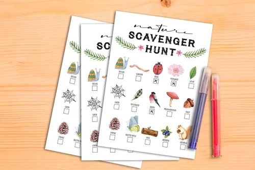 Miniatura 3 de Juego de búsqueda del tesoro - Naturaleza al aire libre y parque Caza Pistas Tarjetas - Viajes y Camping Juegos de fiesta Suministros Actividades