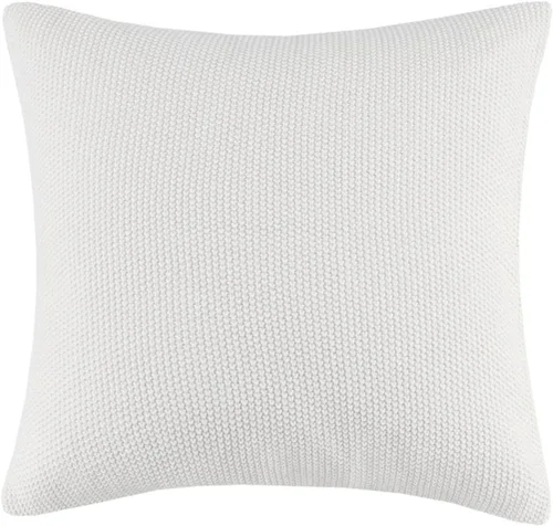 Ink+Ivy Bree - Funda de almohada de punto de textura suave, funda decorativa europea, diseño de estilo de vida de cabaña para sofá, cama, sala de