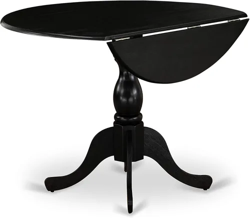 Miniatura 6 de East West Furniture DMMZ5-AB6-06 - Juego de mesa de comedor de 5 piezas para 4 personas, incluye una mesa de cocina redonda con Dropleaf y 4 sillas