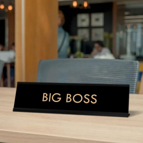 Miniatura 7 de Letrero de escritorio de Big Boss (2 x 8 pulgadas)
