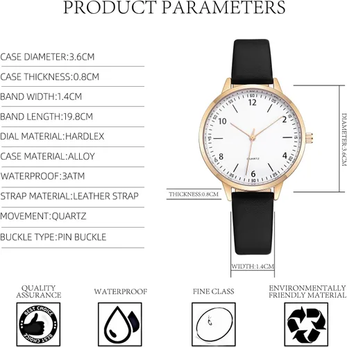 Miniatura 5 de IBSO Women Watches Leather Mesh Strap Round Case Analog Fashion Ladies Wrist Watches