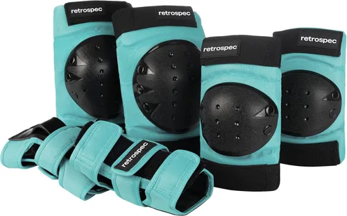 Miniatura 8 de Retrospec Rodilleras, coderas y muñequeras para hombres, mujeres y niños - Equipo de protección para monopatín, patinaje, patines en línea, BMX