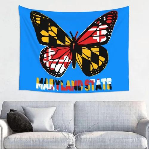 Miniatura 14 de Póster de tapiz de bandera de El Salvador de mariposa de 29 x 37 pulgadas, decoración del hogar, decoración para colgar en la pared, dormitorio