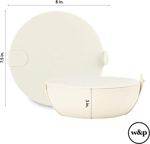 Miniatura 7 de W&P WP-PBC-CM - Cuenco con tapa Porter, para almacenar comida, ensaladas, comidas preparadas, hermético, apto para lavavajillas y microondas Crema