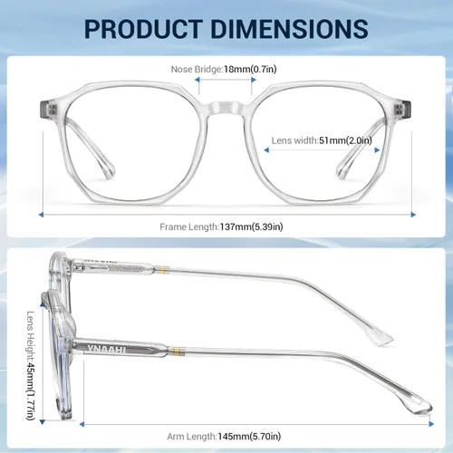 Miniatura 5 de Gafas de luz azul para hombres y mujeres, 99% bloqueador de luz azul, protección UV. Ideal para uso en computadora, juegos, lectura.