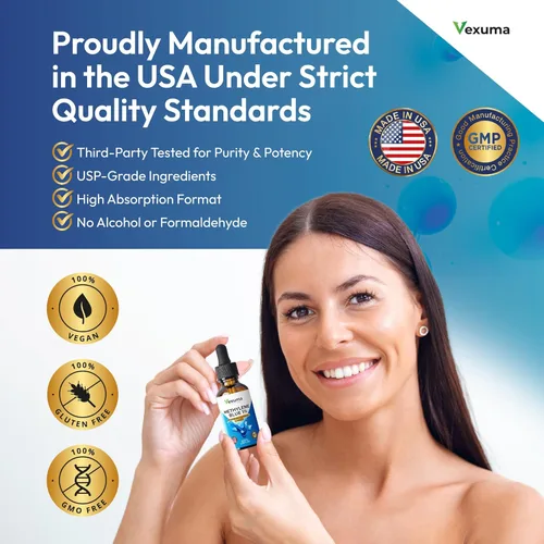 Miniatura 5 de Gotas de azul de metileno para humanos (fabricadas en Estados Unidos) – Grado farmacéutico Certificado USP 1% Solución antioxidante Suplemento