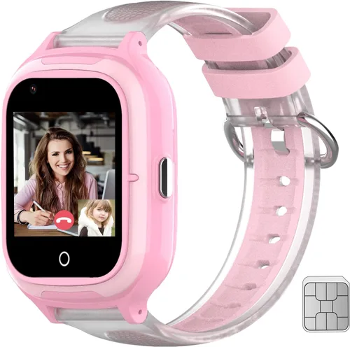 Miniatura 8 de LogHog Wonlex - Reloj inteligente 4G para niños y niñas de 4 a 12 años, reloj de bebé con tarjeta SIM, rastreador GPS, pantalla táctil, reloj de Azul
