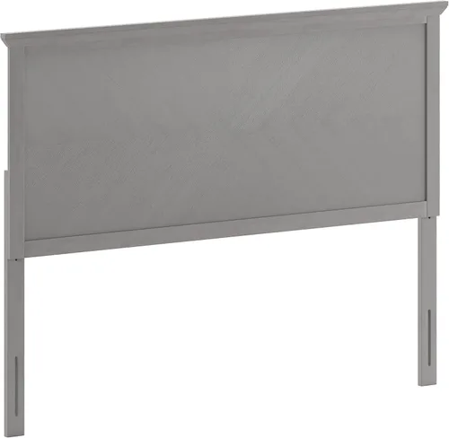 Miniatura 3 de Flash Furniture Fiona - Cabecera de madera tamaño Queen, cabecera ajustable con patrón de espiga en color gris lavado Gris desteñido
