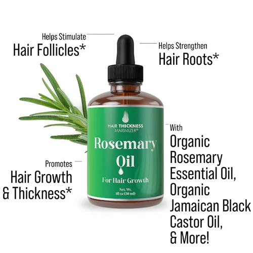 Miniatura 2 de Aceite de romero para el crecimiento del cabello para mujeres, hombres. Fortalece e hidrata el adelgazamiento, el cabello seco para un cuero