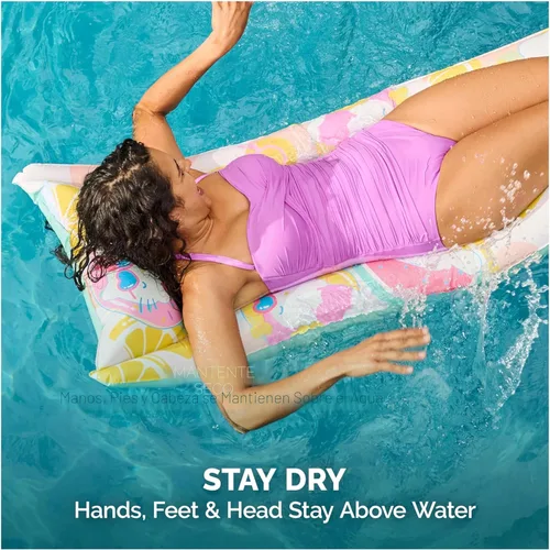 Miniatura 4 de SwimWays Stitch Suntanner Flotador de piscina, flotadores inflables de piscina y juguetes de piscina para niños, accesorios de piscina y artículos