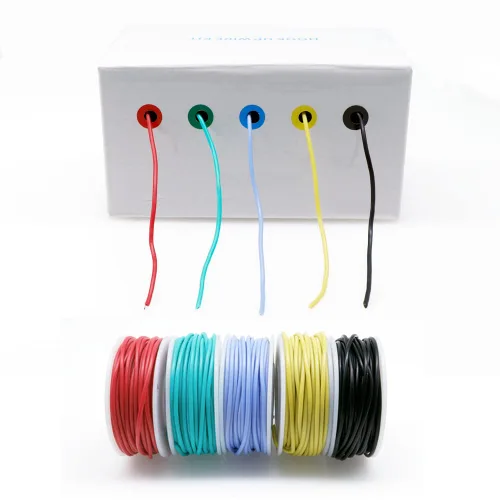 Miniatura 5 de Treedix 5pcs 22AWG alambre flexible de conexión de silicona alambre 22 calibre estañado cobre puente cables de goma de silicona aislados 5