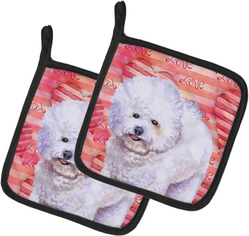 Miniatura 299 de Caroline's Treasures BB9655PTHD - Juego de soportes para ollas de cocina resistentes al calor, almohadillas calientes para horno, 7 1/2 x 7 1/2