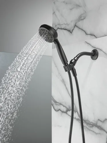 Miniatura 3 de Delta Grifo de ducha de mano de 5 ajustes, cabezal de ducha negro con manguera, cabezales de ducha y duchas de mano, cabezales de ducha de mano
