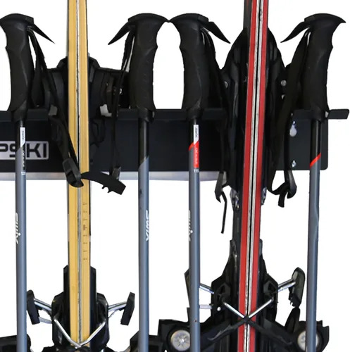 Miniatura 4 de TRAPAWAY Estante de pared Capacidad para 4 pares de esquís o snowboard por Bindings Organizador de garaje para herramientas,