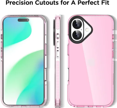 Miniatura 367 de AICase Funda protectora para iPhone 16 compatible con iPhone 16, delgada, ligera, transparente [no amarillenta] Diseño vibrante