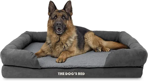 Miniatura 62 de The Dog's Bed - Cama ortopédica de espuma viscoelástica para perros medianos, colchón de soporte de alta densidad, entrada frontal baja, funda negro