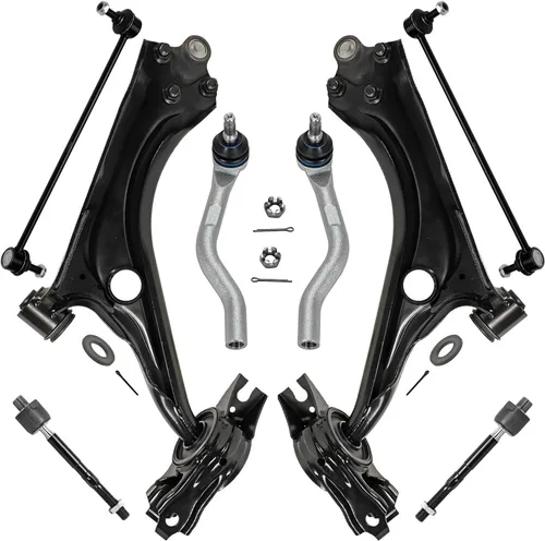 Miniatura 275 de Detroit Axle - Kit de brazos de control de extremo delantero de 8 piezas para Dodge Dakota 00-04, Durango 00-03, 4 brazos de control superior e
